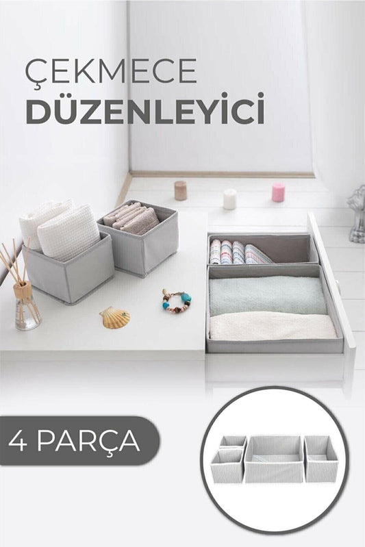 Çekmece Düzenleme Kutu Seti Organizer 4lü Set (4989)