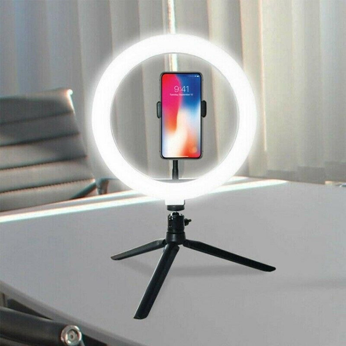 10inç 26cm Youtube Instagram Tiktok Selfie Stüdyo Video Fotoğraf Ring Light Tripod Led Halka Işık (4989)