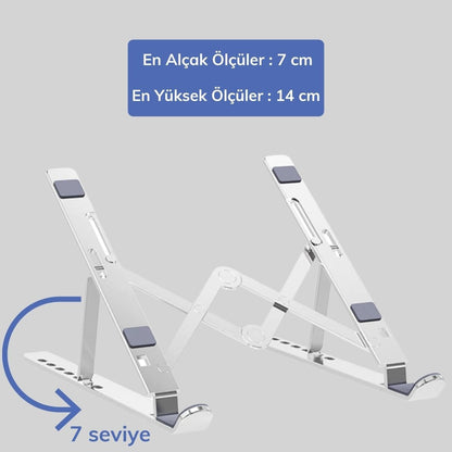 Ayarlanabilir Dizüstü Destek Tabanı Tamamen Katlanabilir Taşınabilir Laptop Yükseltici (4989)