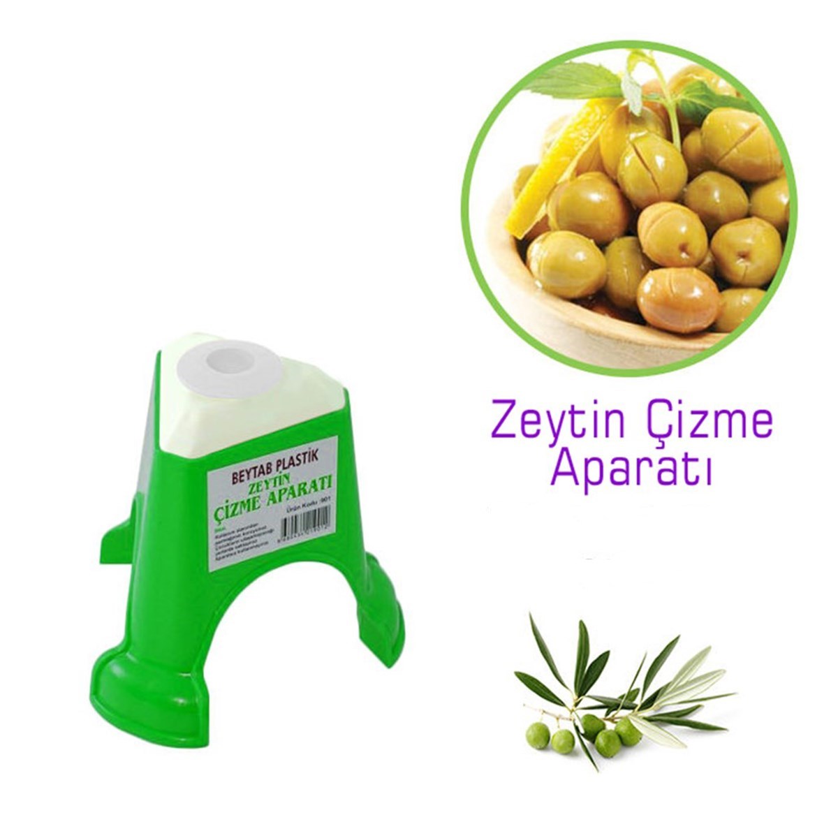 Kolay Zeytin Dilme Çizme Aparatı Pratik Kolay Zeytin Çizici Alet (4989)