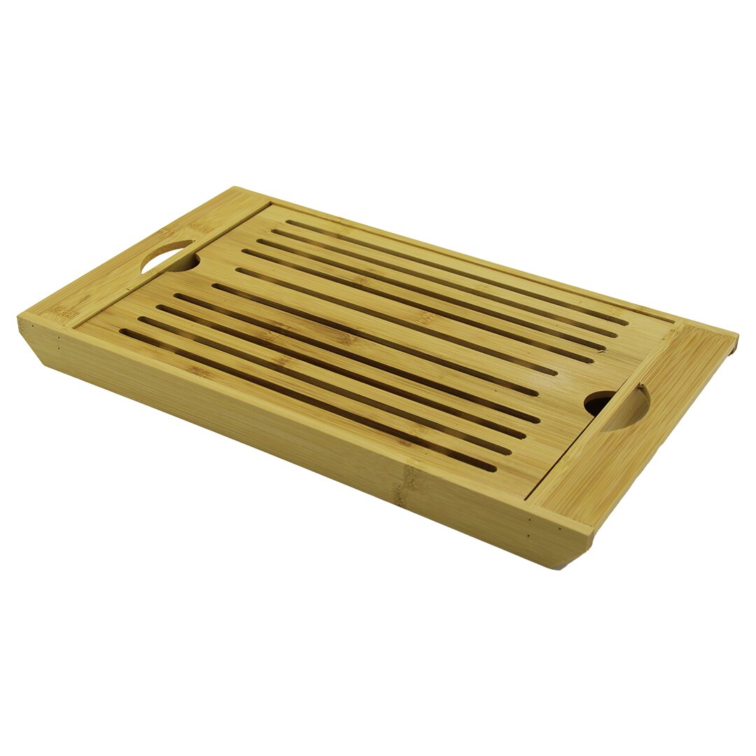 2IN1   IZGARALI BAMBU AHŞAP KESİM PANOSU - TEPSİ   KESİM: 20.5X29.5CM - (4989)