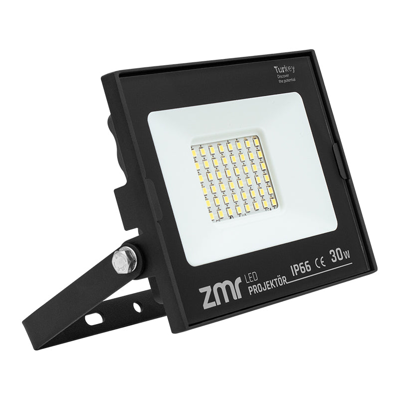 30 WATT - 220 VOLT 6500K IP66 150* IŞIK AÇISI SİYAH SLİM KASA LED PROJEKTÖR (4989)