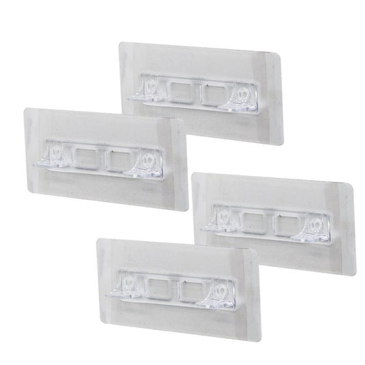 4PCS  RAF AYAK APARATI   ŞEFFAF PVC YAPIŞKANLI + VİDALANABİLİR   2X10CM (4989)