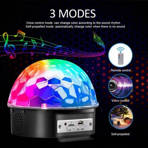 Bluetooth Sd Aux Usb Led Disko Lamba Topu Speaker (4989)