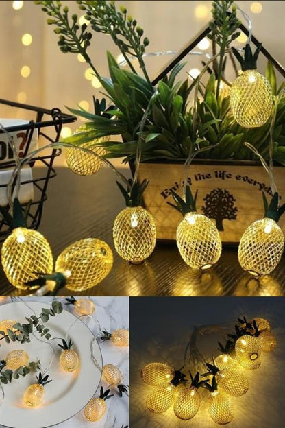 Dekoratif Pilli Pineapple Ananas Pilli Şerit Led Işık (1 Metre) (4989)