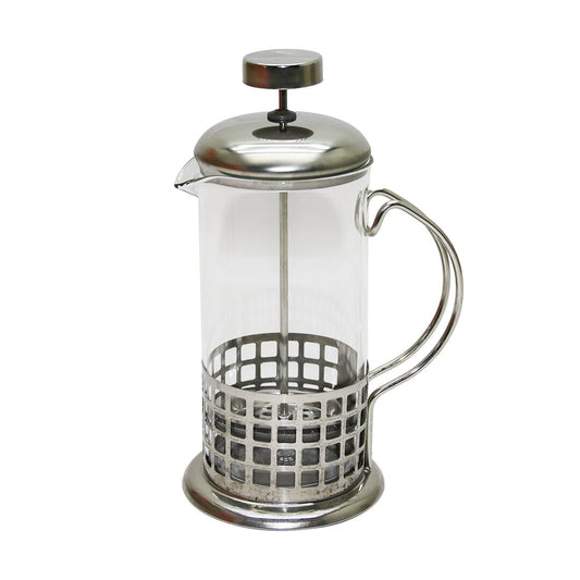 FRENCH PRESS 350ML CAM BİTKİ SÜZGEÇİ METAL KAFES - KAPAK (4989)