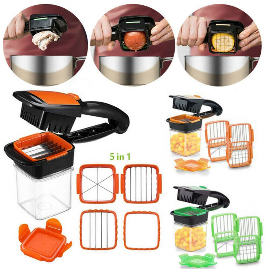 Nicer Dicer Quick 5 In 1 Pratik Hazneli Sebze Meyve Doğrayıcı Dilimleme Aleti (4989)