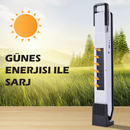 T2 58 LEDLİ SOLAR VE POWERBANK ÖZELLİKLİ IŞILDAK (4989)